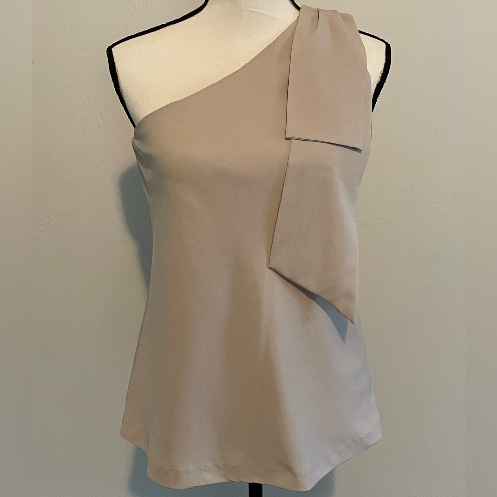 Light Taupe Banana Republic One Shoulder Tank Top